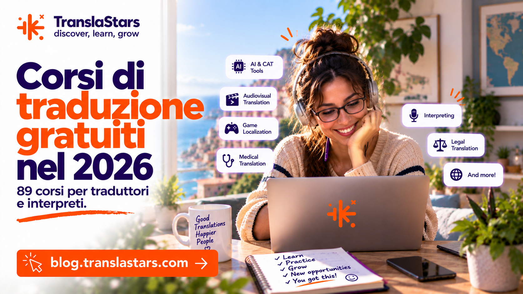 Corsi di traduzione gratuiti nel 2026: 89 corsi per traduttori e interpreti