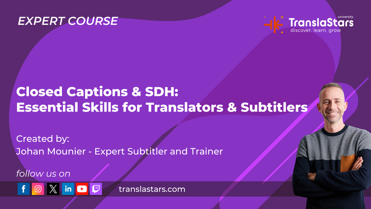 Closed Captions & SDH subtitling course